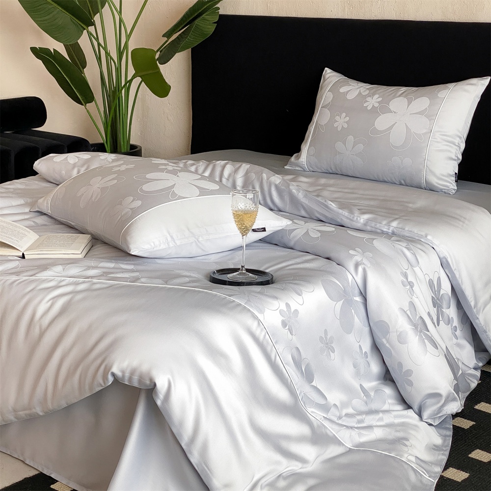 Silk Pillowcase Set - 100% Mulberry Silk Jacquard Bedding Set